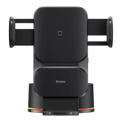 Suport Auto cu Incarcare Wireless 15W - Baseus Wisdom Alignment (CGZX000101) - Negru Negru