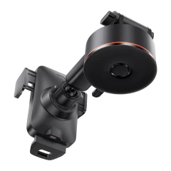 Suport Auto cu Incarcare Wireless 15W - Baseus Wisdom Alignment (CGZX000101) - Negru Negru
