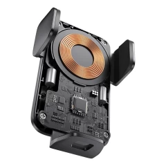 Suport Auto cu Incarcare Wireless 15W - Baseus Wisdom Alignment (CGZX000101) - Negru Negru