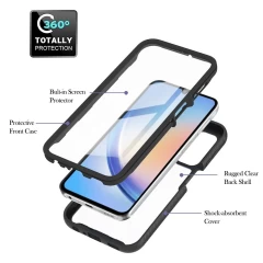 Husa pentru Samsung Galaxy A24 / A25 5G + Folie - Techsuit Defense360 Pro - Negru Negru