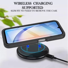 Husa pentru Samsung Galaxy A24 / A25 5G + Folie - Techsuit Defense360 Pro - Negru Negru