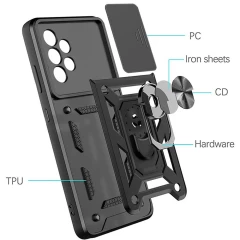 Husa pentru Samsung Galaxy A52 4G / A52 5G / A52s 5G - Techsuit CamShield Series - Negru Negru