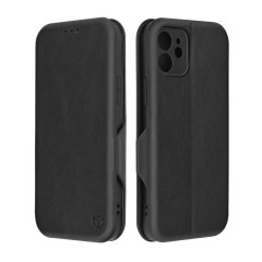 Husa pentru iPhone 12 Techsuit Safe Wallet Plus, Black - Negru