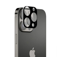 Folie Camera pentru iPhone 15 Pro / 15 Pro Max - Techsuit Full Camera Glass - Negru