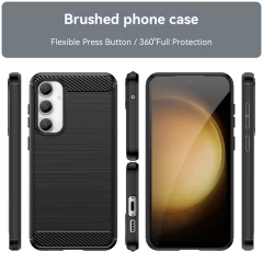Husa pentru Samsung Galaxy S23 FE - Techsuit Carbon Silicone - Negru Negru