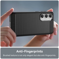 Husa pentru Samsung Galaxy S23 FE - Techsuit Carbon Silicone - Negru Negru