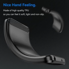 Husa pentru Samsung Galaxy S23 FE - Techsuit Carbon Silicone - Negru Negru