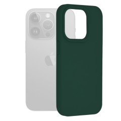Husa pentru iPhone 15 Pro - Techsuit Soft Edge Silicone - Dark Green