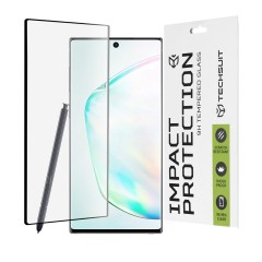 Folie pentru Samsung Galaxy Note 10 Plus / Note 10 Plus 5G - Techsuit 111D Full Cover / Full Glue Glass / 3D Curved Screen - Black