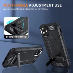 Husa pentru iPhone 11 - Techsuit Hybrid Armor Kickstand - Black Negru