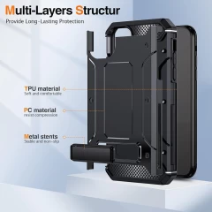 Husa pentru iPhone 11 - Techsuit Hybrid Armor Kickstand - Black Negru