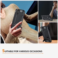 Husa pentru iPhone 11 - Techsuit Hybrid Armor Kickstand - Black Negru