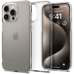 Husa pentru iPhone 15 Pro Max - Spigen Ultra Hybrid - Frost Clear transparenta