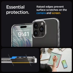 Husa pentru iPhone 15 Pro Max - Spigen Ultra Hybrid - Frost Clear transparenta