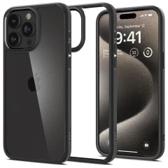 Husa pentru iPhone 15 Pro Max - Spigen Ultra Hybrid - Matte Black Negru