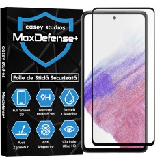 Folie Sticla CASEY STUDIOS pentru Samsung Galaxy A53 5G, Full Glue, Duritate Militara, Ultra HD, Protectie Profesionala Ecran 3D, Anti Zgarieturi, Anti Socuri, Margini Negre