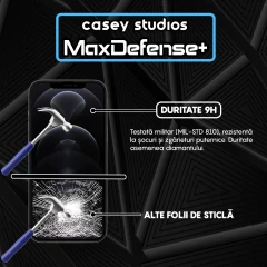 Folie Sticla iPhone 12/12 Pro Casey Studios Full Screen 9H + Kit de Instalare Cadou Negru