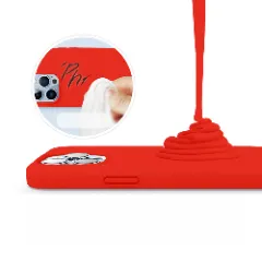Husa iPhone 13 Pro Casey Studios Premium Soft Silicone - Red Red