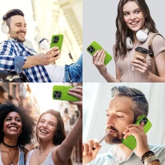Husa iPhone 13 Pro Casey Studios Premium Soft Silicone - Acid Green Acid Green