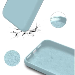 Husa iPhone 13 Pro Casey Studios Premium Soft Silicone - Baby Blue Baby Blue