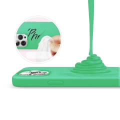 Husa iPhone 13 Pro Casey Studios Premium Soft Silicone - Emerald Emerald