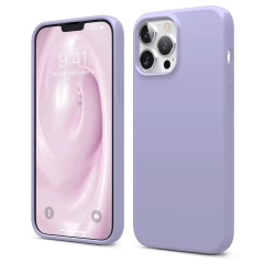 Husa iPhone 13 Pro Casey Studios Premium Soft Silicone - Nectarine Light Lilac 