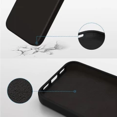 Husa iPhone 13 Pro Casey Studios Premium Soft Silicone - Negru Negru
