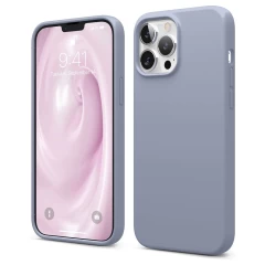 Husa iPhone 13 Pro Casey Studios Premium Soft Silicone - Nectarine Slate Gray 