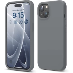Husa iPhone 15 Casey Studios Premium Soft Silicone Dark Grey 