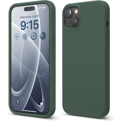 Husa iPhone 15 Plus Casey Studios Premium Soft Silicone Webster Green 
