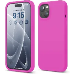 Husa iPhone 15 Plus Casey Studios Premium Soft Silicone Fuchsia 
