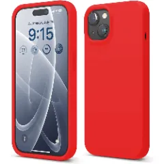Husa iPhone 15 Plus Casey Studios Premium Soft Silicone Rosu 