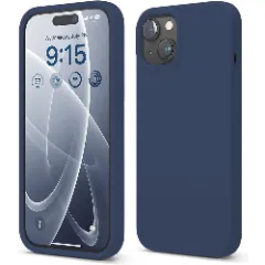 Husa iPhone 15 Plus Casey Studios Premium Soft Silicone Midnight Blue 