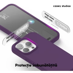 Husa iPhone 15 Pro Max Casey Studios Premium Soft Silicone Light Purple