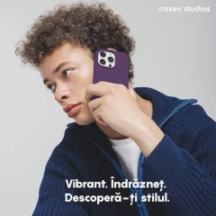 Husa iPhone 15 Pro Max Casey Studios Premium Soft Silicone Light Purple