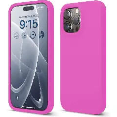 Husa iPhone 15 Pro Max Casey Studios Premium Soft Silicone Fuchsia 