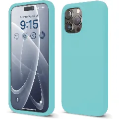 Husa iPhone 15 Pro Max Casey Studios Premium Soft Silicone Turcoaz 