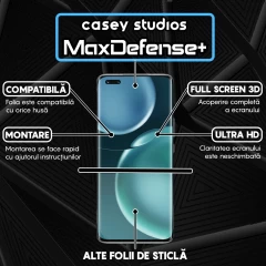 Folie Sticla CASEY STUDIOS compatibila cu Honor Magic 4 Pro, Full Glue, Duritate Militara, Ultra HD, Anti Zgarieturi, Anti Amprente, Anti Socuri, Margini Negre Negru
