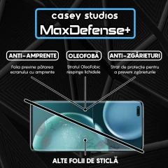 Folie Sticla CASEY STUDIOS compatibila cu Honor Magic 4 Pro, Full Glue, Duritate Militara, Ultra HD, Anti Zgarieturi, Anti Amprente, Anti Socuri, Margini Negre Negru