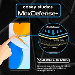 Folie Sticla CASEY STUDIOS compatibila cu Honor X7, Full Glue, Duritate Militara, Ultra HD, Anti Zgarieturi, Anti Amprente, Anti Socuri, Margini Negre Negru