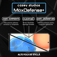 Folie Sticla CASEY STUDIOS compatibila cu Honor X8 4G / X8a, Full Glue, Duritate Militara, Ultra HD, Anti Zgarieturi, Anti Amprente, Anti Socuri, Margini Negre Negru