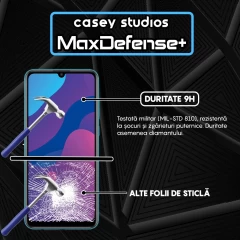 Folie Sticla CASEY STUDIOS compatibila cu Huawei Honor 9A / Huawei Y6p, Full Glue, Duritate Militara, Ultra HD, Anti Zgarieturi, Anti Amprente, Anti Socuri, Margini Negre Negru