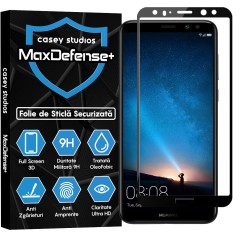 Folie Sticla CASEY STUDIOS compatibila cu Huawei Mate 10 Lite, Full Glue, Duritate Militara, Ultra HD, Anti Zgarieturi, Anti Amprente, Anti Socuri, Margini Negre