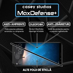 Folie Sticla CASEY STUDIOS compatibila cu Huawei Mate 10 Lite, Full Glue, Duritate Militara, Ultra HD, Anti Zgarieturi, Anti Amprente, Anti Socuri, Margini Negre Negru
