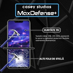 Folie Sticla CASEY STUDIOS compatibila cu Huawei Mate 20 Lite / Nova 3 / Nova 3i / P Smart Plus, Full Glue, Duritate Militara, Ultra HD, Anti Zgarieturi, Anti Amprente, Anti Socuri, Margini Negre Negru