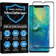 Folie Sticla CASEY STUDIOS compatibila cu Huawei Mate 20 Pro, Full Glue, Duritate Militara, Ultra HD, Anti Zgarieturi, Anti Amprente, Anti Socuri, Margini Negre