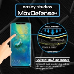 Folie Sticla CASEY STUDIOS compatibila cu Huawei Mate 20 Pro, Full Glue, Duritate Militara, Ultra HD, Anti Zgarieturi, Anti Amprente, Anti Socuri, Margini Negre Negru