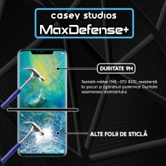 Folie Sticla CASEY STUDIOS compatibila cu Huawei Mate 20 Pro, Full Glue, Duritate Militara, Ultra HD, Anti Zgarieturi, Anti Amprente, Anti Socuri, Margini Negre Negru