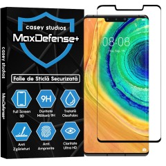 Folie Sticla CASEY STUDIOS compatibila cu Huawei Mate 30 Pro / Mate 30 Pro 5G, Full Glue, Duritate Militara, Ultra HD, Anti Zgarieturi, Anti Amprente, Anti Socuri, Margini Negre