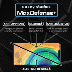 Folie Sticla CASEY STUDIOS compatibila cu Huawei Mate 30 Pro / Mate 30 Pro 5G, Full Glue, Duritate Militara, Ultra HD, Anti Zgarieturi, Anti Amprente, Anti Socuri, Margini Negre Negru